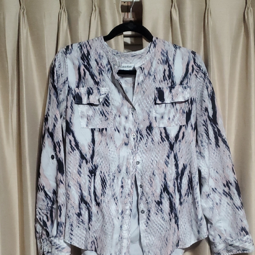 Calvin Klein Abstract Print Blouse